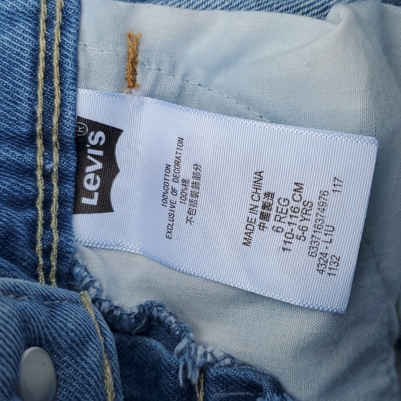 Levi's Levi Strauss & Co Denim Shortalls 6 Regular 5-6 Short Overalls - Picture 6 of 6